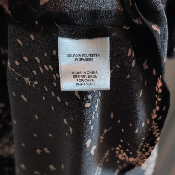 3 for$30: Modcloth Black and Pink Splatter Long Sleeve Dress - Picture 5 of 5